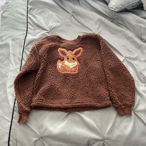 Pokemon Brown Eevee Fleece Sweatshirt